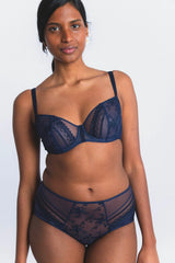 Maison Lejaby | Muse Embroidered Panty | Dark Night
