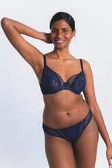 Maison Lejaby | Muse Embroidered Thong | Dark Night