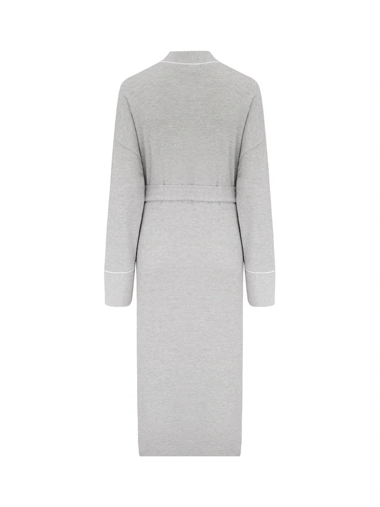 Pour Moi | Waffle Dressing Gown | Grey Marl