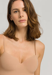 Hanro | Allure Padded Bra Top | Nude Beige