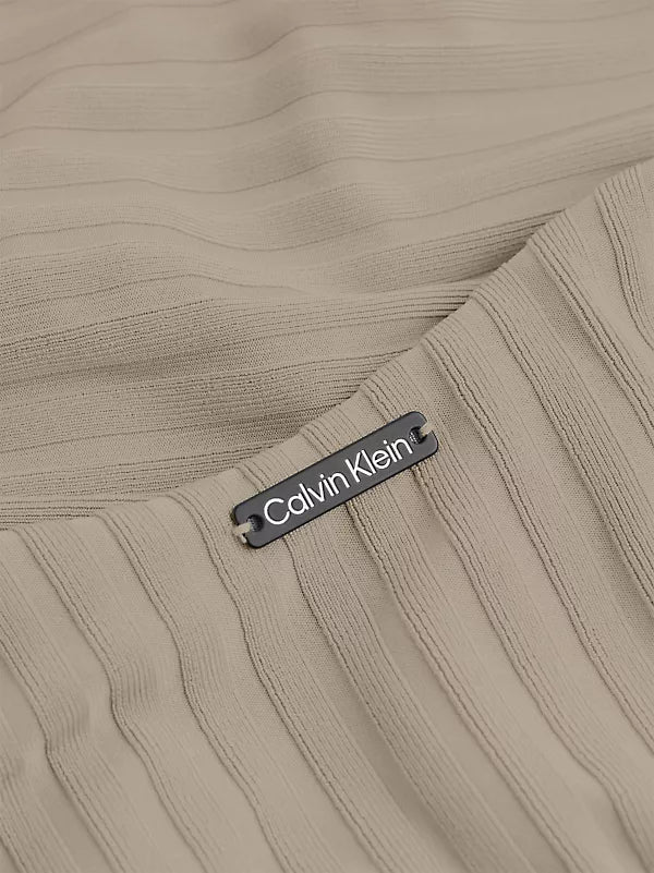 Calvin Klein | One Shoulder Swimsuit | Stone
