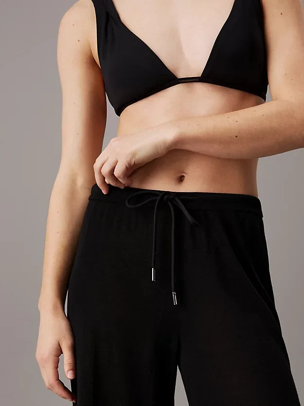 Calvin Klein | Sheer Knit Beach Pants | Black