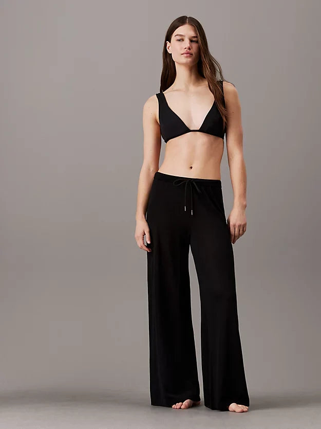 Calvin Klein | Sheer Knit Beach Pants | Black