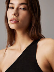 Calvin Klein | Sheer One Shoulder Beach Dress | Black