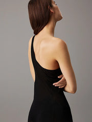 Calvin Klein | Sheer One Shoulder Beach Dress | Black