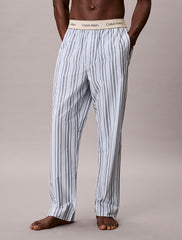 Calvin Klein | Cotton Poplin Pyjama Trousers | Majorca Stripe Breezy Blue