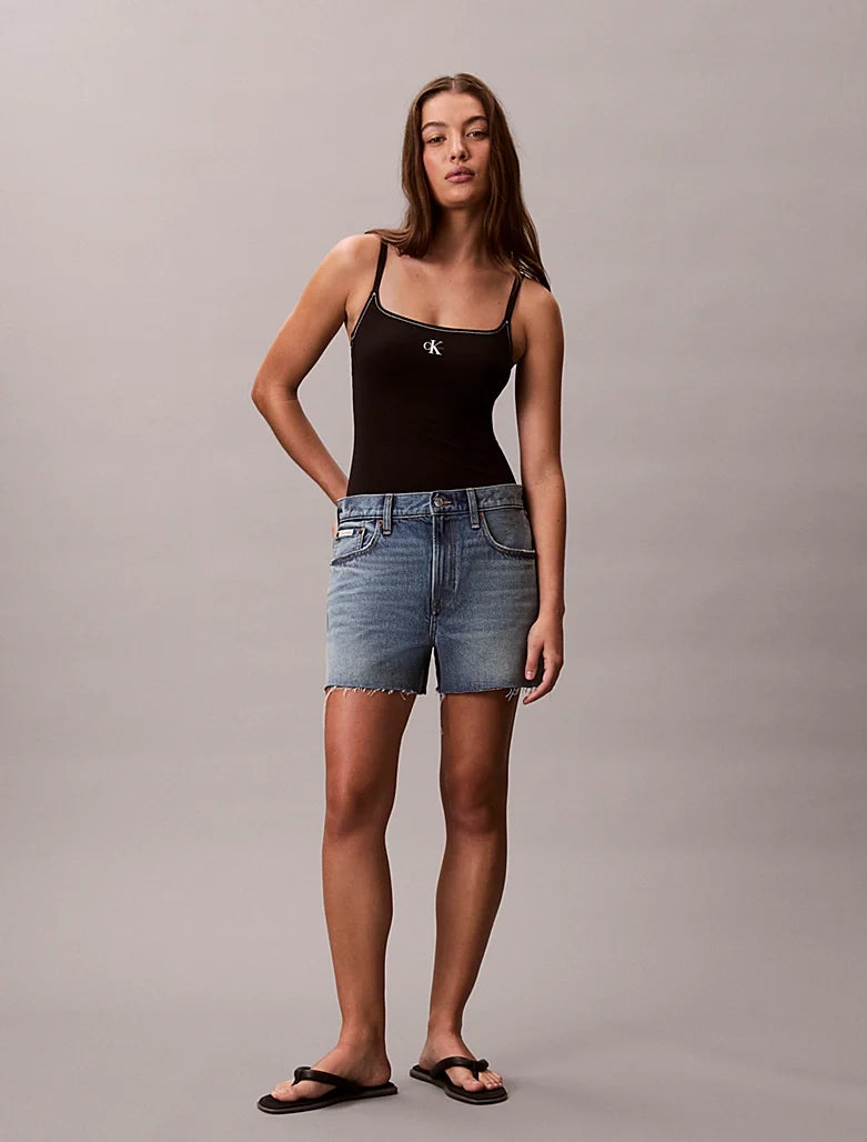 Calvin Klein | CK Monogram Scoop Neck Swimsuit | Black