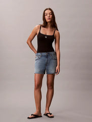 Calvin Klein | CK Monogram Scoop Neck Swimsuit | Black