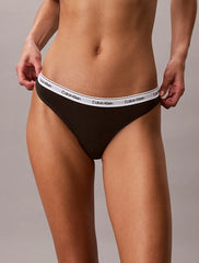 Calvin Klein | Icon Logo 3 Pack Thongs | Black/ Classic White/ Animal Mirror