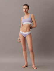Calvin Klein | Cotton Modal Rib Bralette | Lilac quartz