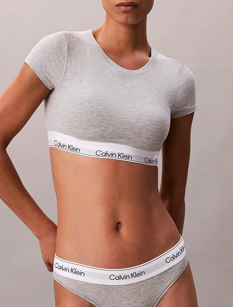 Calvin Klein | Icon Cotton Modal T-Shirt Bralette | Grey Heather