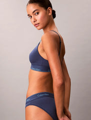 Calvin Klein | Icon Cotton Modal Lightly Lined Triangle Bralette | Dark Denim