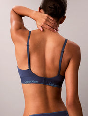 Calvin Klein | Icon Cotton Modal Lightly Lined Triangle Bralette | Dark Denim