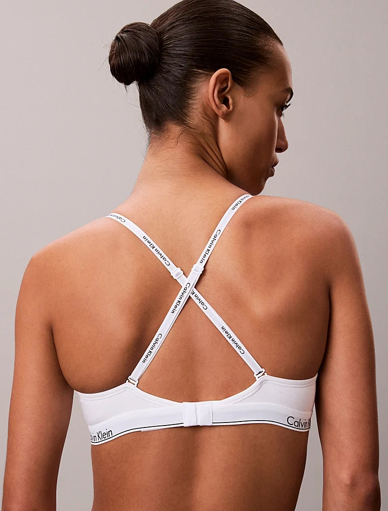 Calvin Klein | Icon Cotton Modal Lightly Lined Demi Bra | White
