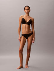 Calvin Klein | CK Black Lightly Lined Triangle Bralette | Black