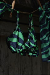 Beachlife | Full Cup Bikini Top | Green Tiger