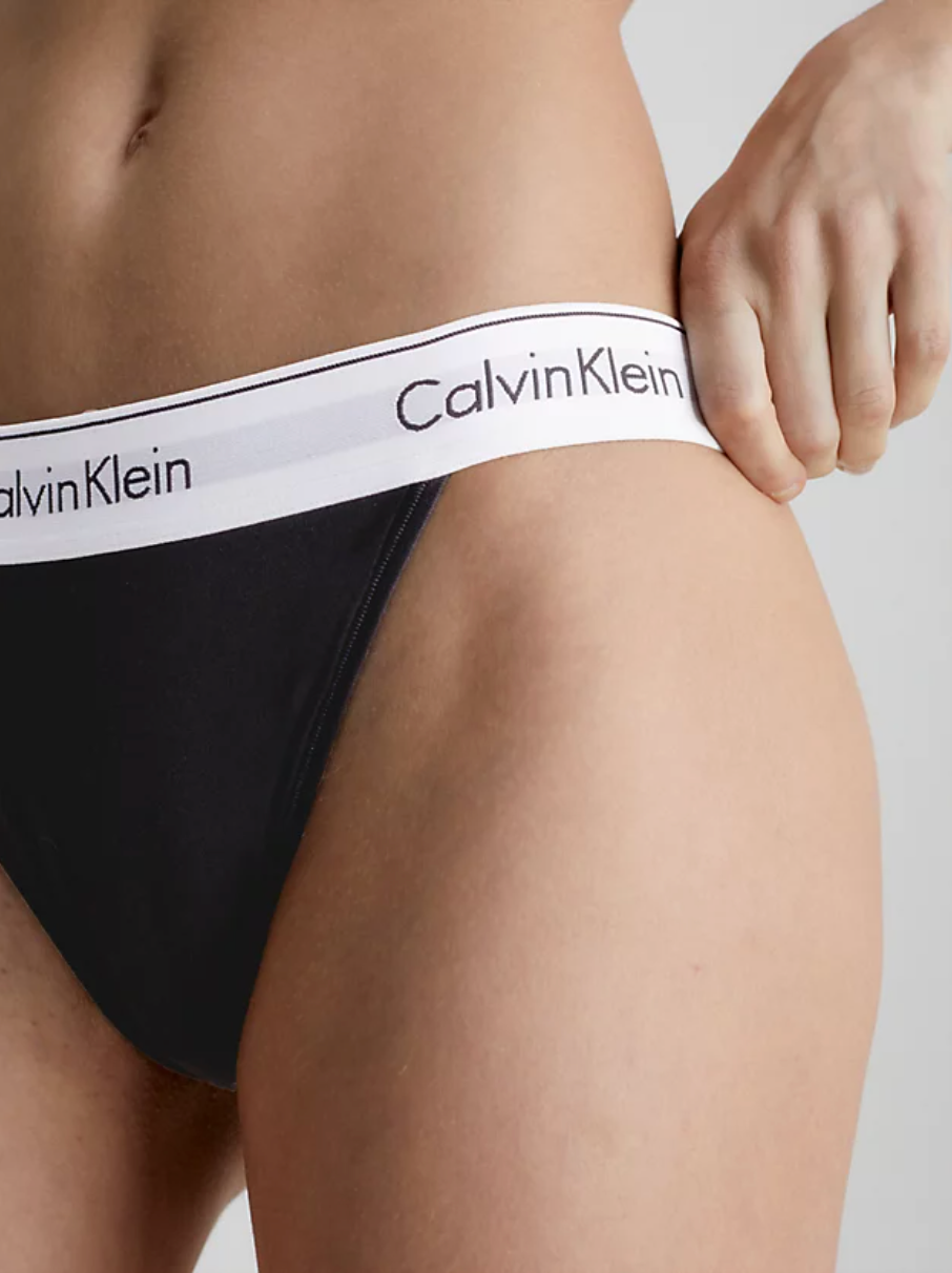 Calvin Klein | Modern Cotton High Leg Tanga | Black