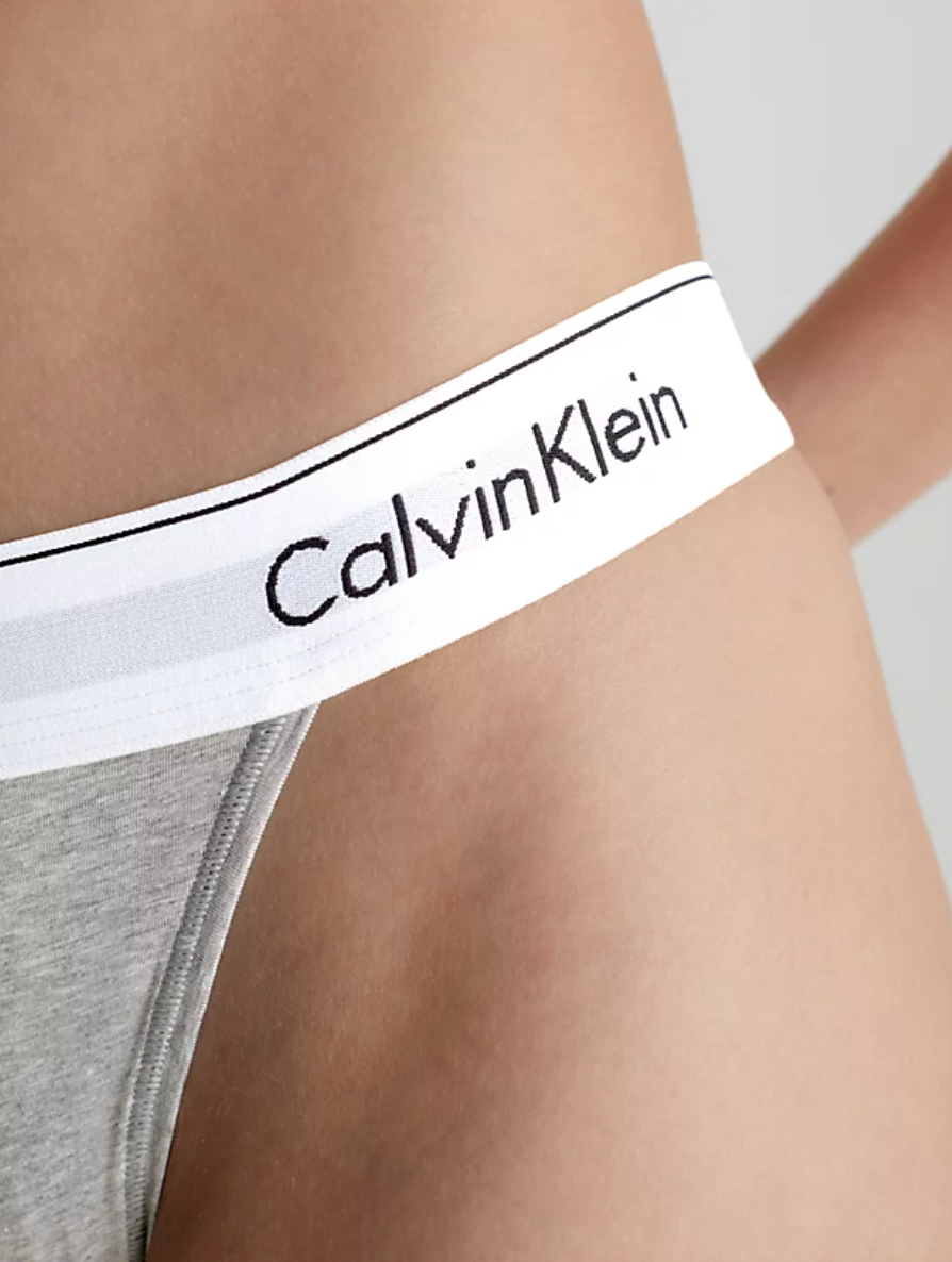 Calvin Kein | Modern Cotton High Leg Tanga | Grey Heather