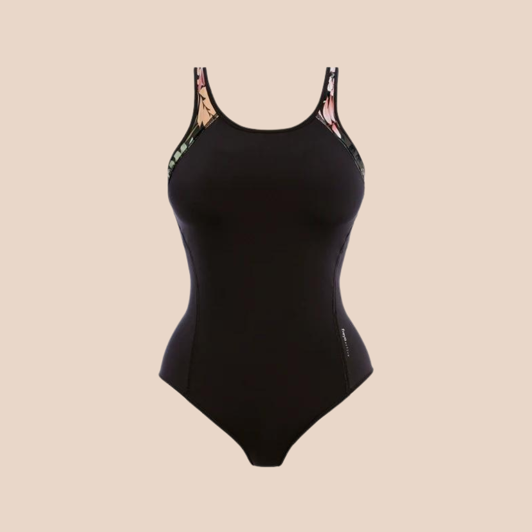 Freya | Freestyle Moulded Swimsuit | Jungle Black