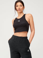 Calvin Klein | Ck Cropped Beach Tank Top | Black