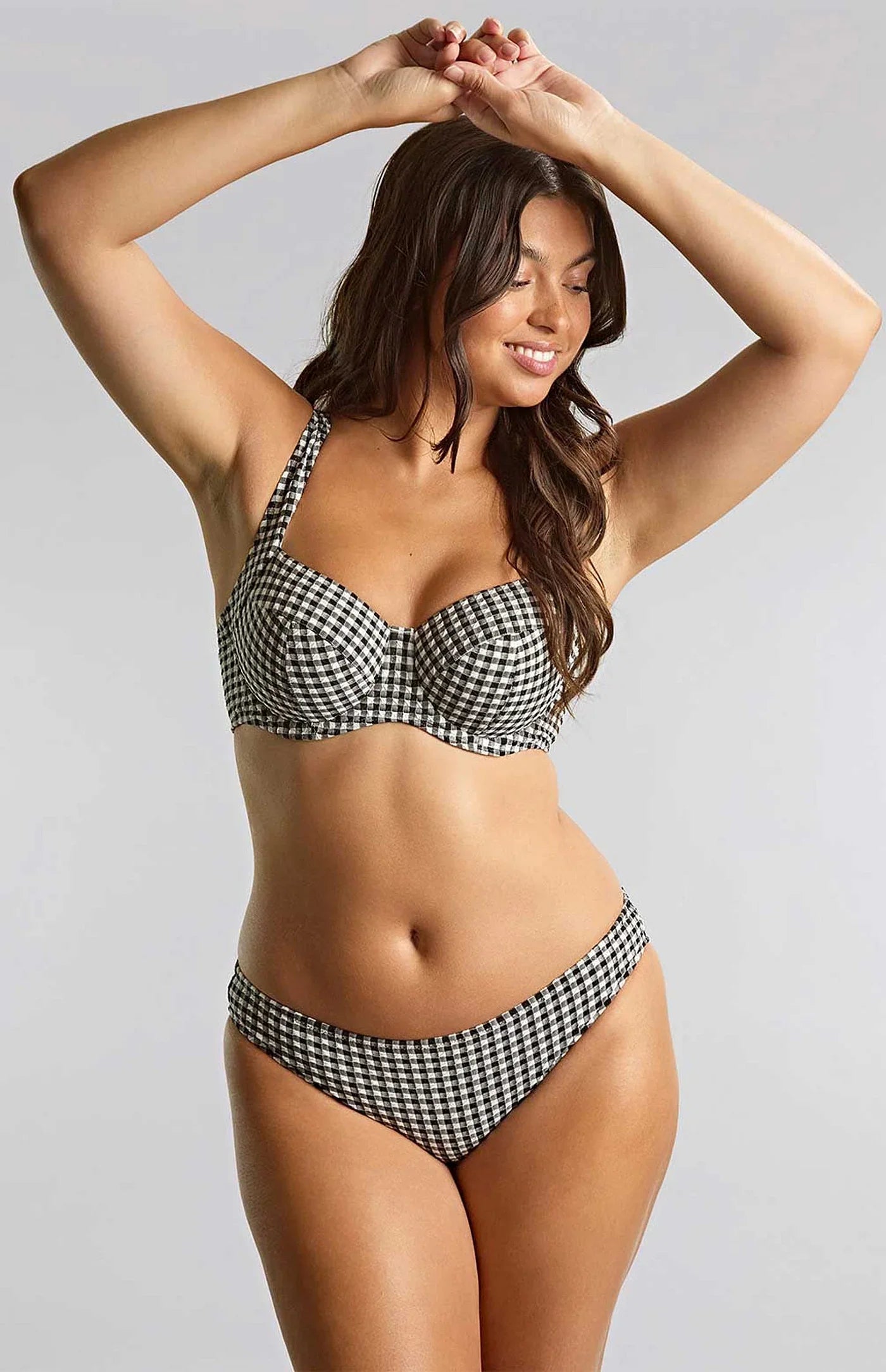 Panache | Olivia Classic Bikini Bottoms | Black Gingham