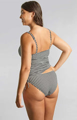 Panache | Iris Balcony Tankini Top | Black Gingham