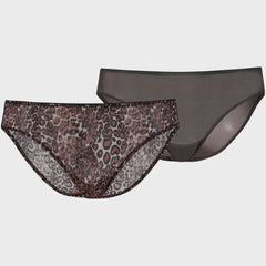 Puma | 2 Pack Animal Mesh Briefs | Black Combo