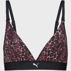 Puma | Animal Mesh Triangle Bralette | Black Combo